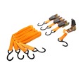 4pce 1.8m x 25mm 900lbs Rubber grip coated ratchet tie down set