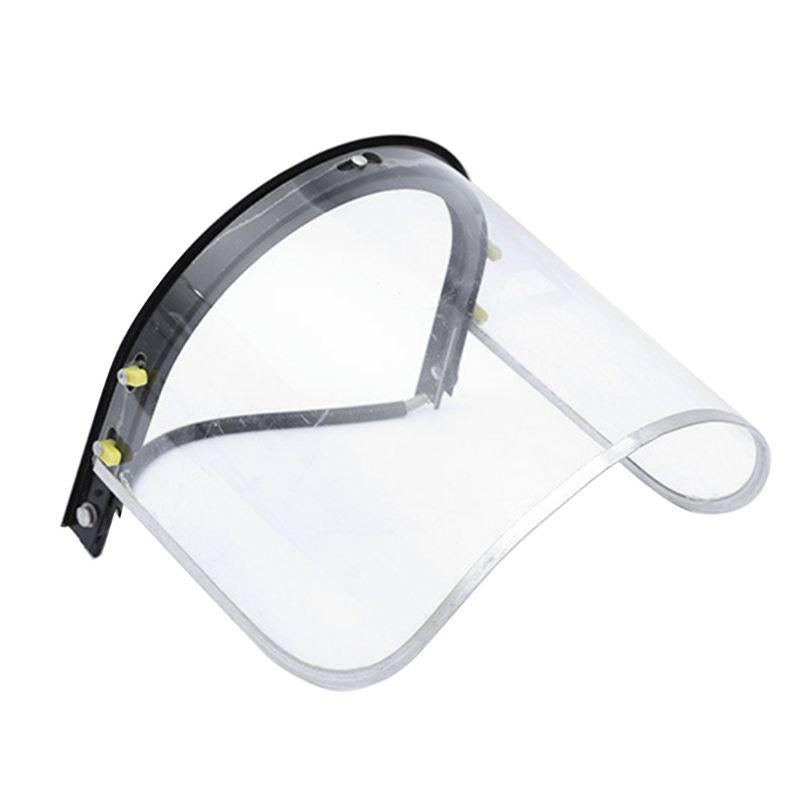 Aluminium face shield visor hard hat cap attachment