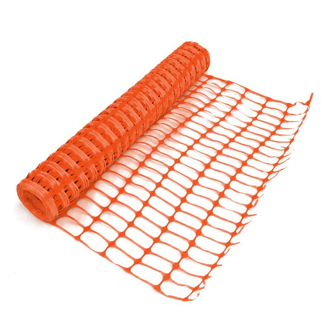 50m Hi-vis PE Orange barrier safety nets | Online industrial S.A