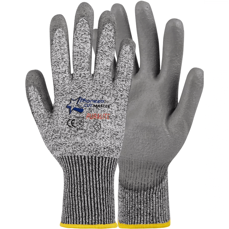 Cut master Puralite PU HPPE glass fibre nylon cut-resistant gloves Cut-Lv5