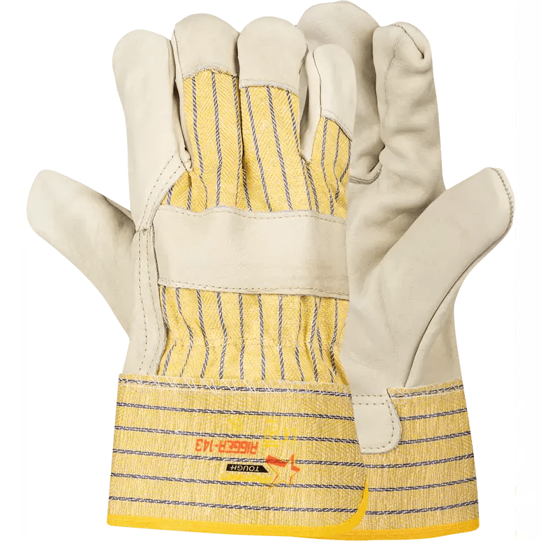 Rigger candy stripe 2.5'' cuff cow grain leather gloves