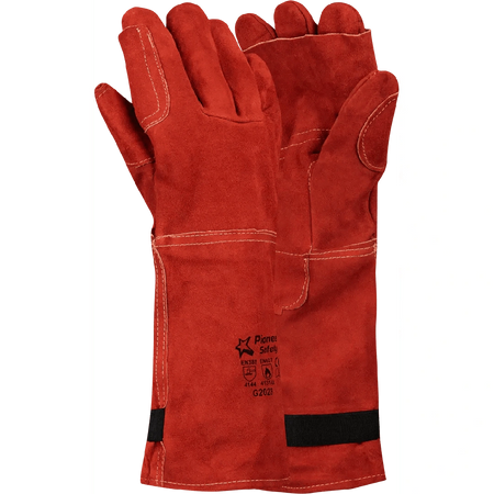 Heat resistant 8'' cuff foam Kevlar stitch leather welding gloves Burn-Lv4