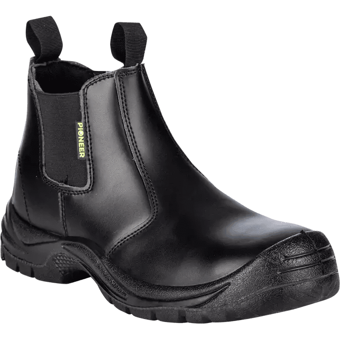 Black chelsea safety boots sales