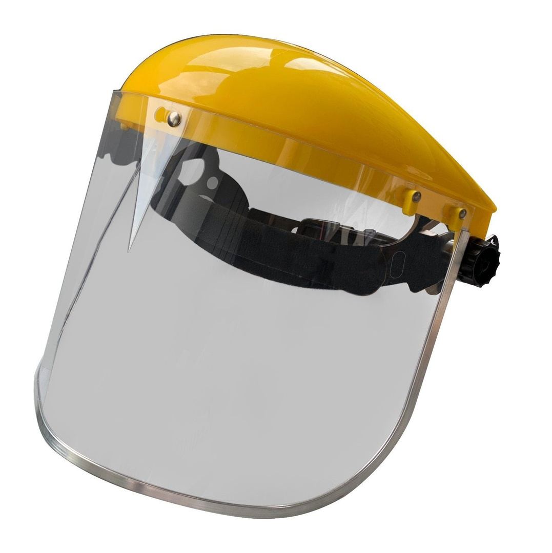 Adjustable clear visor face shield