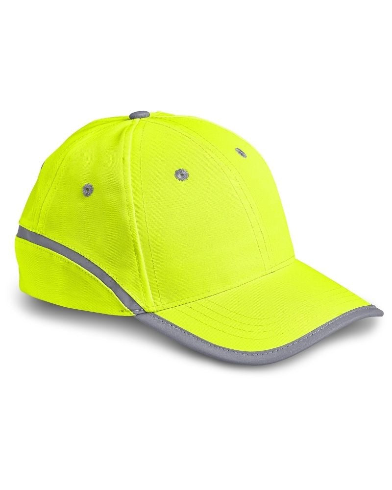 Reflective Hi-Vis lime baseball cap