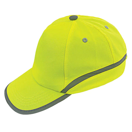 Reflective Hi-Vis lime baseball cap