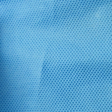 Disposable blue 35gsm SPP poly non-woven zip + hood coverall