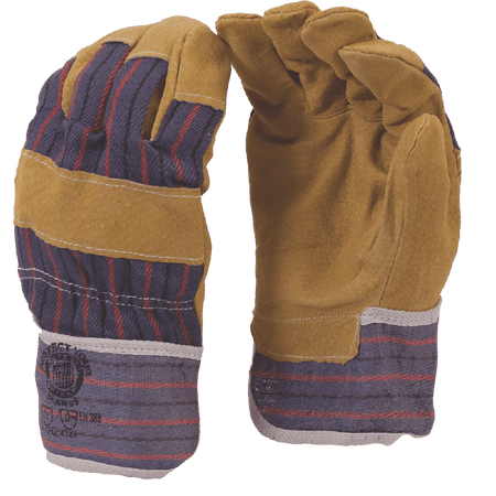 2.5'' cuff Candy stripe pig skin leather gloves