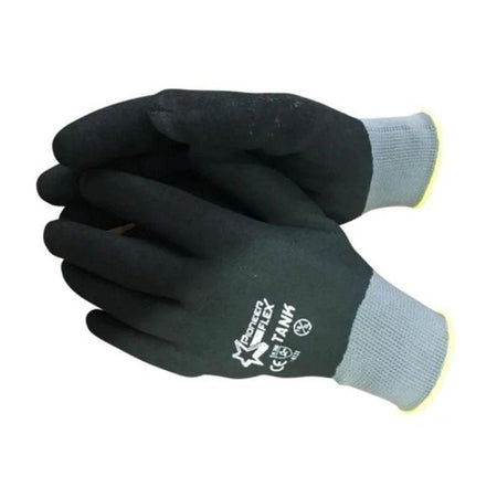 Flex Tank sandy nitrile Poly cotton gloves Abrasion-Lv4