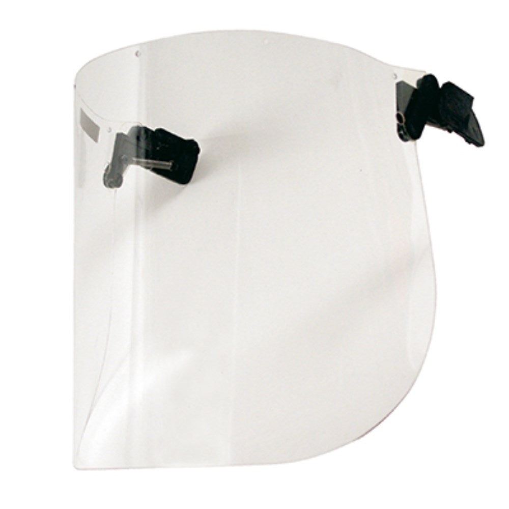 Hard hat clear face clip on visors