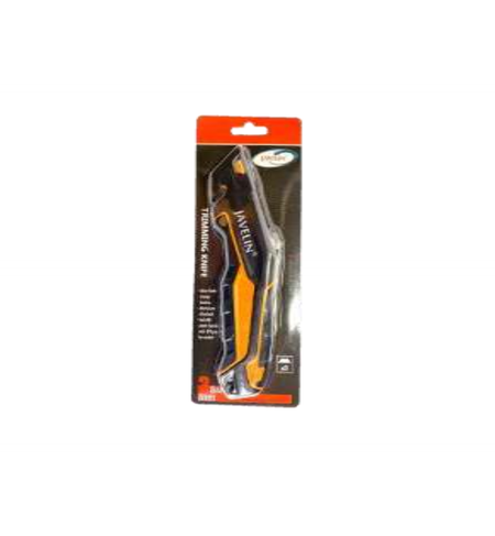 Heavy duty auto retractable utility knife + soft grip comfort