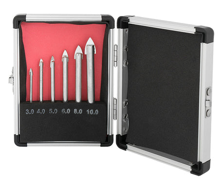 6pce 3.0mm 10mm Glass + tile carbide tip drill bits
