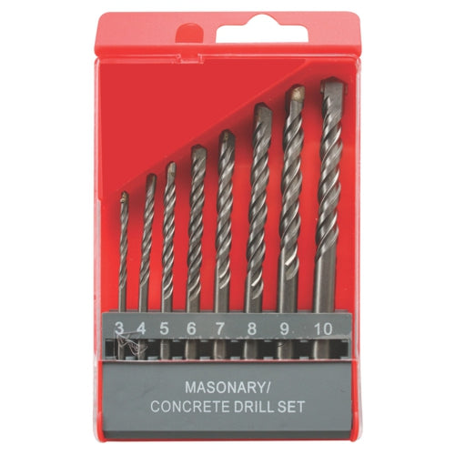 8pce 3.0 10mm Tungsten tip masonry concrete drill bit sets