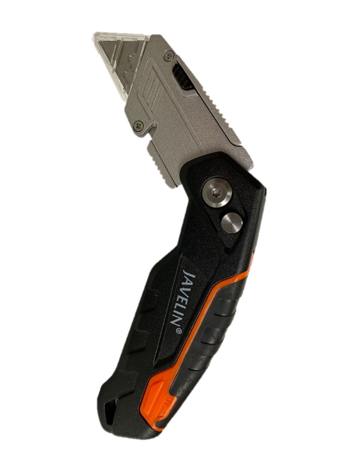 Quick release 3 Point fixed heavy duty foldable utility knife + blade storage + safety button