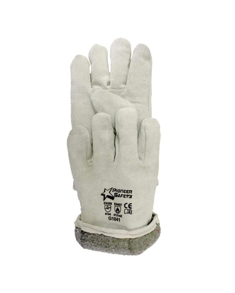 50mm 2.5'' Premium fleece lined chrome leather winter welding gloves