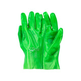 270mm 11'' Hi-vis heavy-duty Titan reinforced lime PVC cotton gloves Abrasion-Lv4