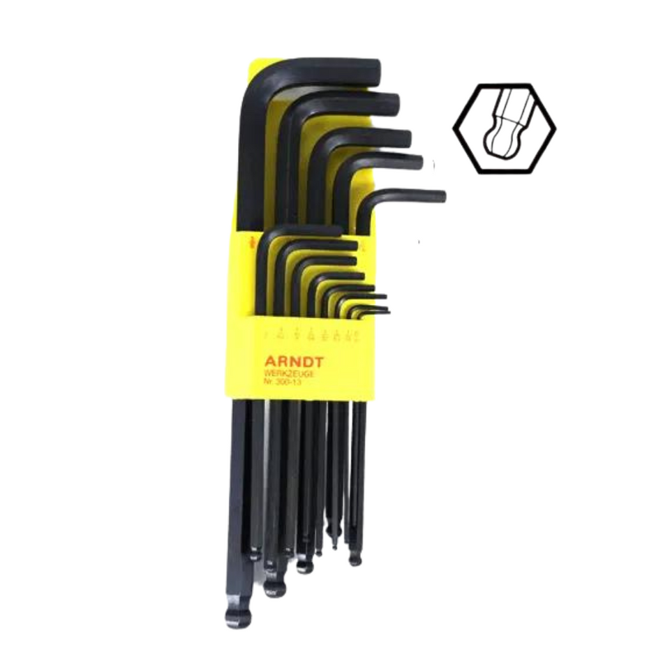 0/050 3/8'' Ball point hexagon key L wrench set