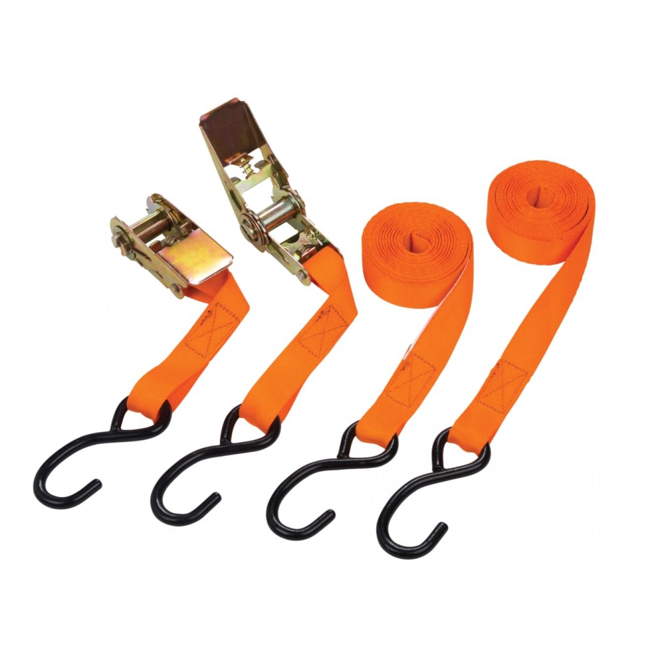 8pce Assorted ratchet tie downs set