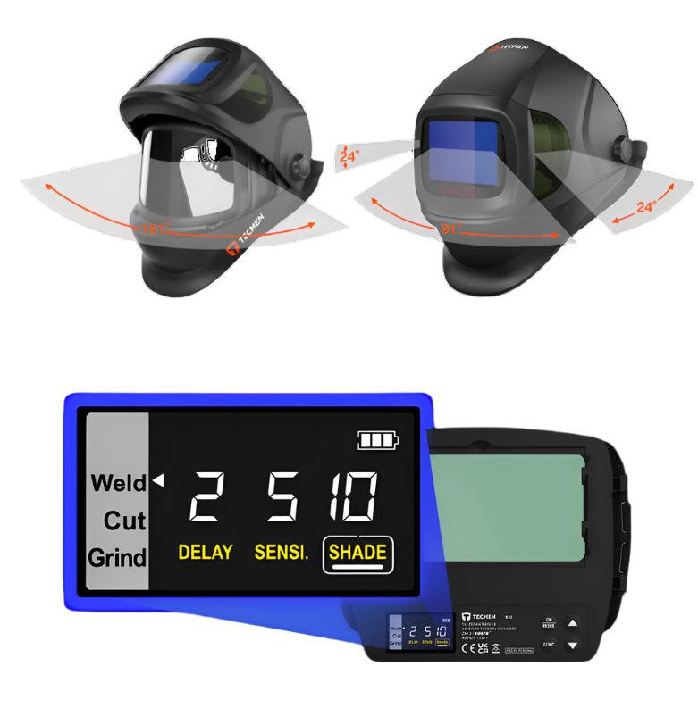 Tecmen V3 auto darkening helmet + air filter kit