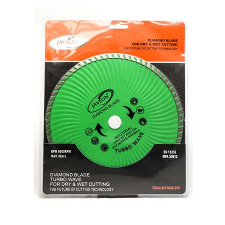 Diamond turbo wave cutting blades