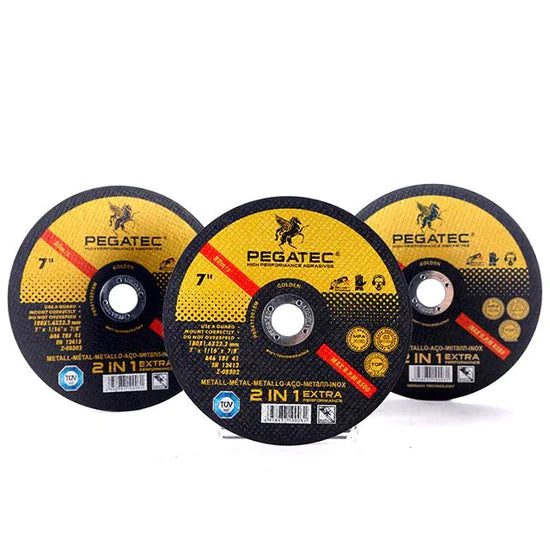 Steel abrasive grinding discs