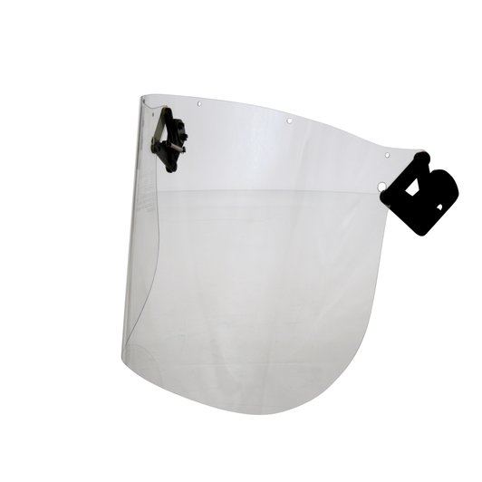 Hard hat clear face clip on visors