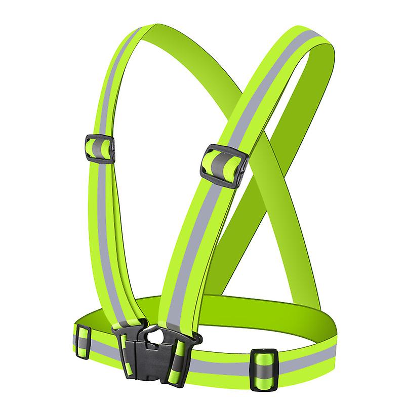 Reflective Hi-vis lime safety brace vest belt strap jacket