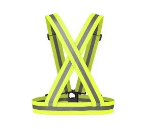 Reflective Hi-vis lime safety brace vest belt strap jacket