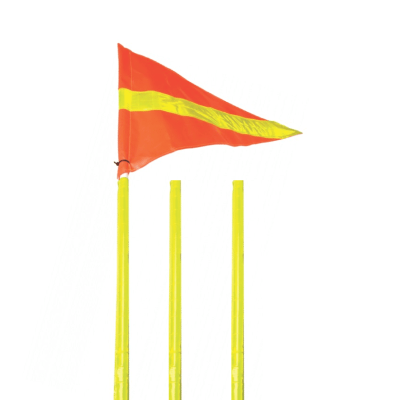 Reflective orange vehicle buggy whip flag sleeve + pole