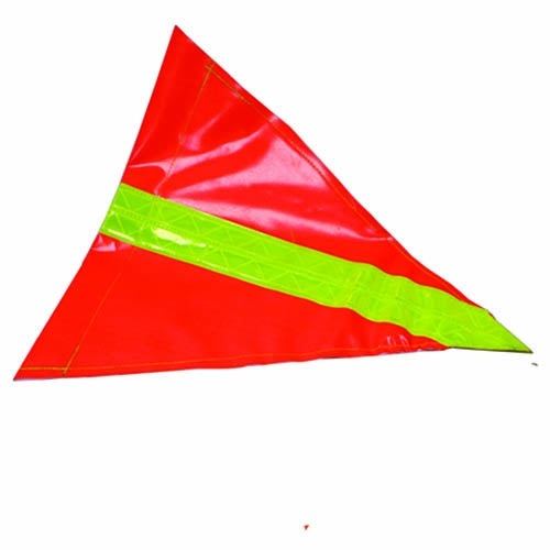 Reflective red vehicle buggy whip flag