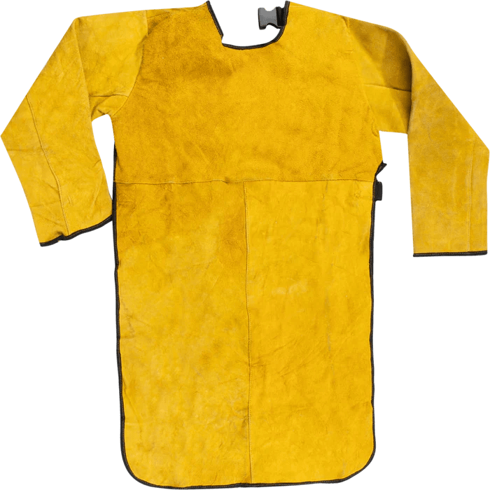 Heavy-duty Kevlar yellow leather welding yoke apron jackets