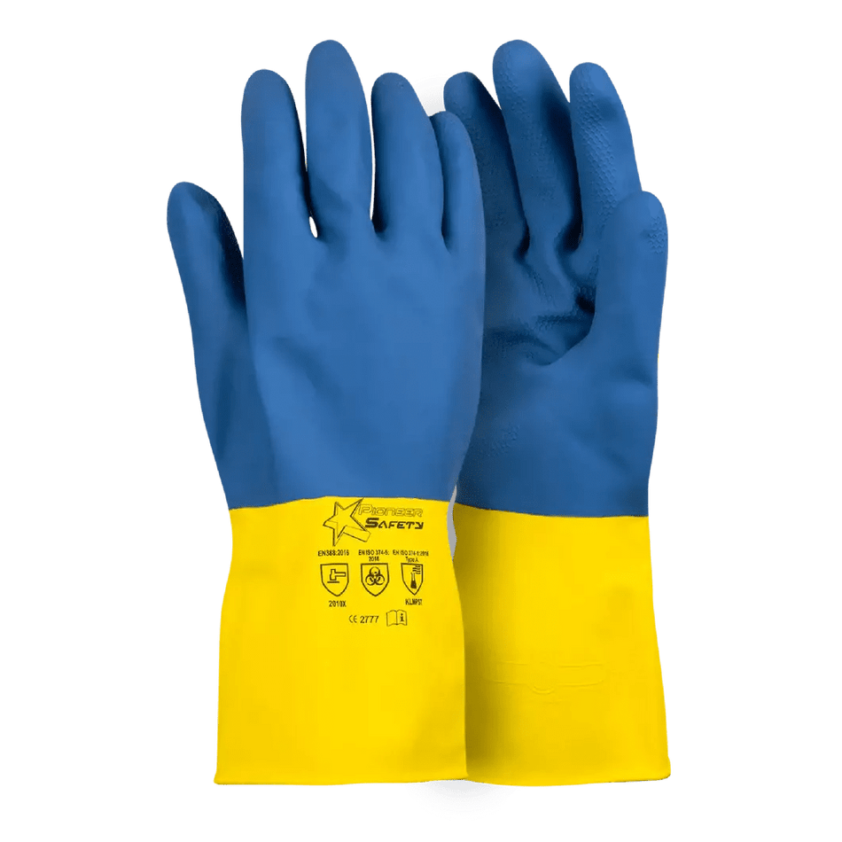 Chemical resistant neolatex KMLPST gloves