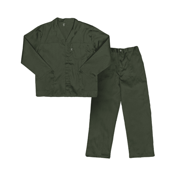 Olive green 195gsm acid resistant cotton conti-suit