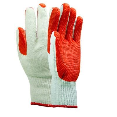 2.5'' Knit wrist cuff rubber latex rough palm crayfish gloves Tear-Lv4