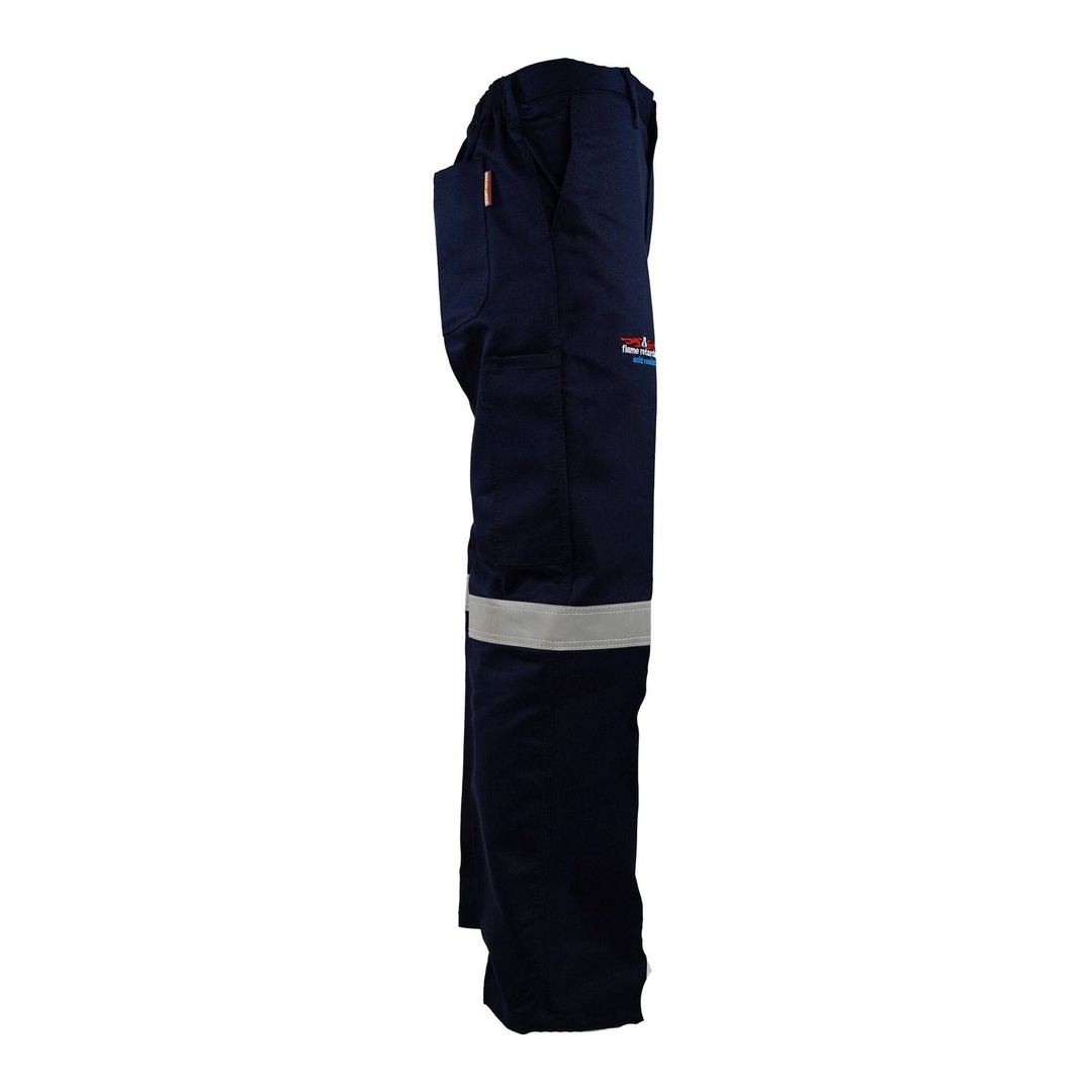 Reflective navy blue 195gsm D59 Flame & acid resistant trousers