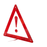 Steel foldable red vehicle emergency warning triangle sign