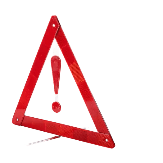 Steel foldable red vehicle emergency warning triangle sign