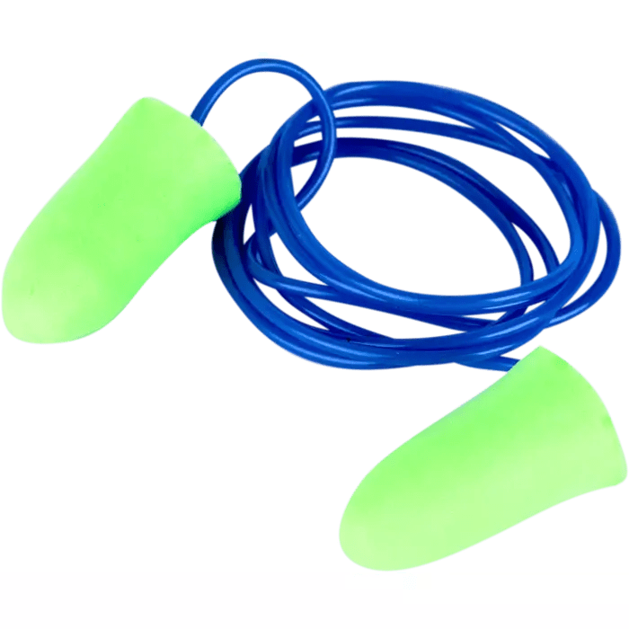35db Green Hi-vis PU foam buller disposable corded earplugs