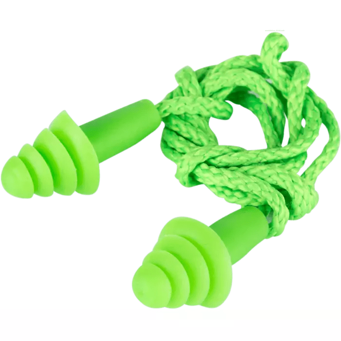 32db Green Hi-vis smart fit reusable corded earplugs