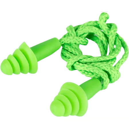 32db Green Hi-vis smart fit reusable corded earplugs