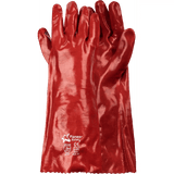 16'' Open cuff red PVC gloves Abrasion-Lv4