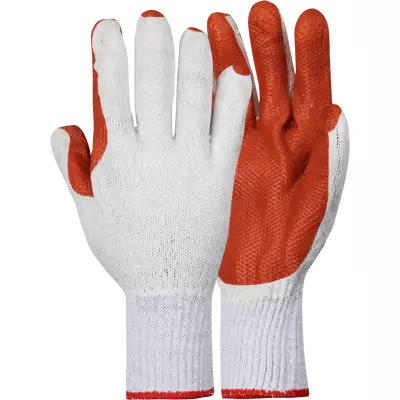 2.5'' Knit wrist cuff rubber latex rough palm crayfish gloves Tear-Lv4