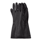 Chemical resistant 14'' smooth palm black rubber latex gloves