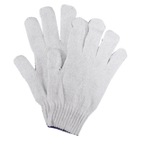 2.5'' Knit wrist cuff 800g white cotton gloves