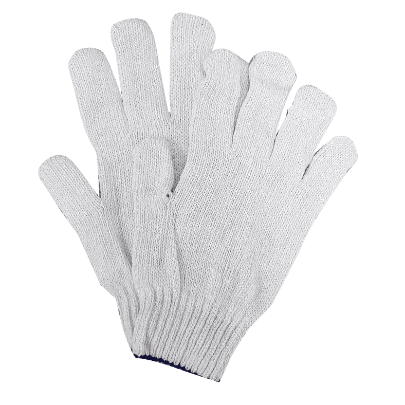 2.5'' Knit wrist cuff 800g white cotton gloves