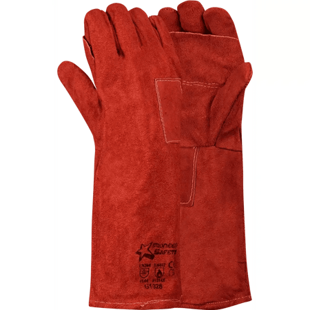 Heat resistant 8'' cuff Kevlar stitch leather welding gloves Burn-Lv4