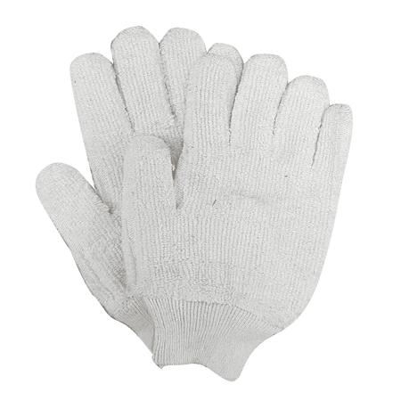 2.5'' Knit wrist cuff Single layer towelling cotton gloves