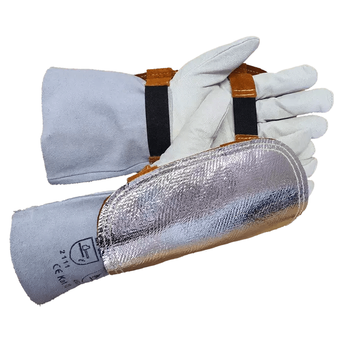 Heat resistant aluminium forearm glove pads