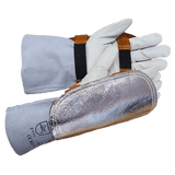 Heat resistant aluminium forearm glove pads