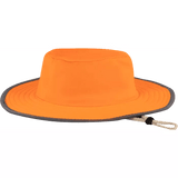 Reflective orange brimmed bush sun hat